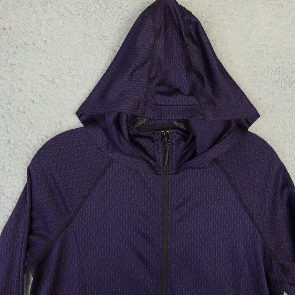 Mondetta Hoodie Women’s Small Purple Full Zip Long Sleeve Thumb Holes Mock Neck